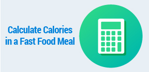 Calculate the fat and calories in a fast food meal